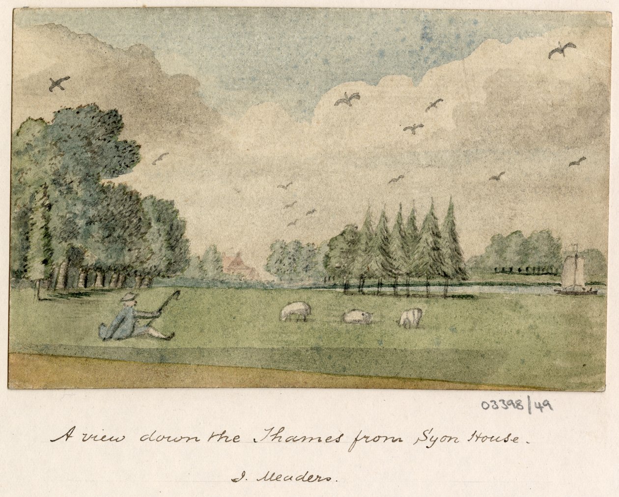 一系列素描，1772-1778 年英国、欧洲大陆和美洲的风景（水彩画） 作者 英国学校
