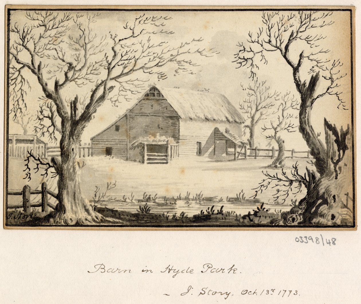 一系列素描，1772-1778 年英国、欧洲大陆和美洲的风景（水彩画） 作者 英国学校