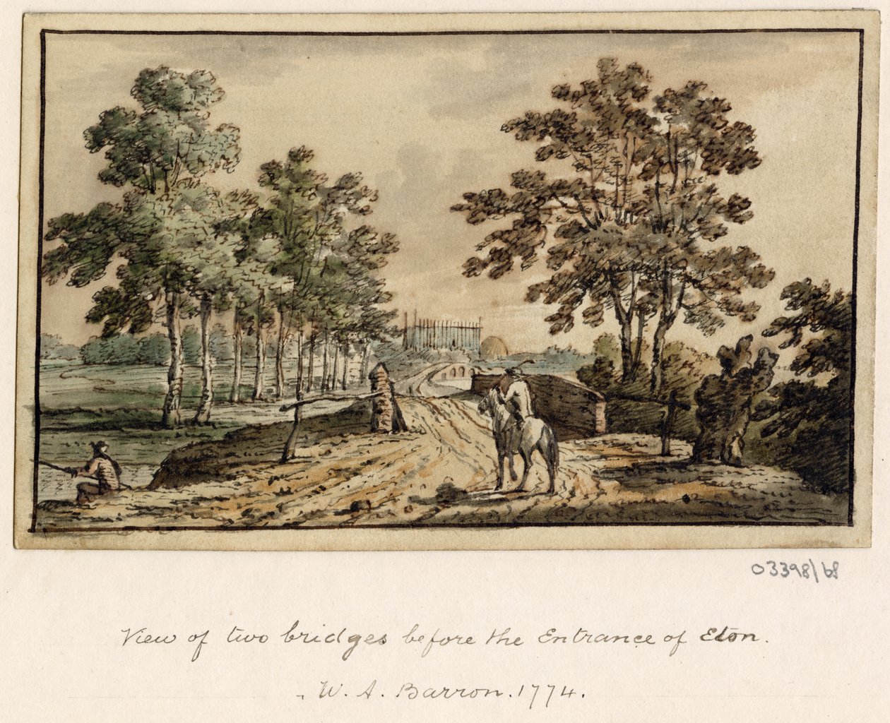 一系列素描，1772-1778 年英国、欧洲大陆和美洲的风景（水彩画） 作者 英国学校