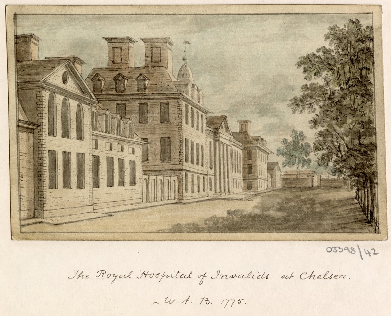 一系列素描，1772-1778 年英国、欧洲大陆和美洲的风景（水彩画） 作者 英国学校