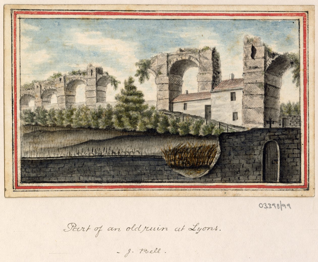 一系列素描，1772-1778 年英国、欧洲大陆和美洲的风景（水彩画） 作者 英国学校