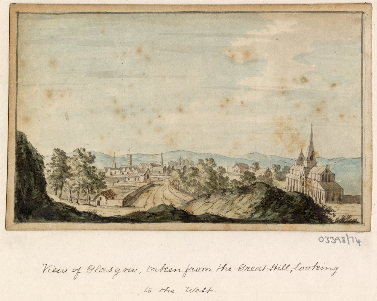 一系列素描，1772-1778 年英国、欧洲大陆和美洲的风景（水彩画） 作者 英国学校