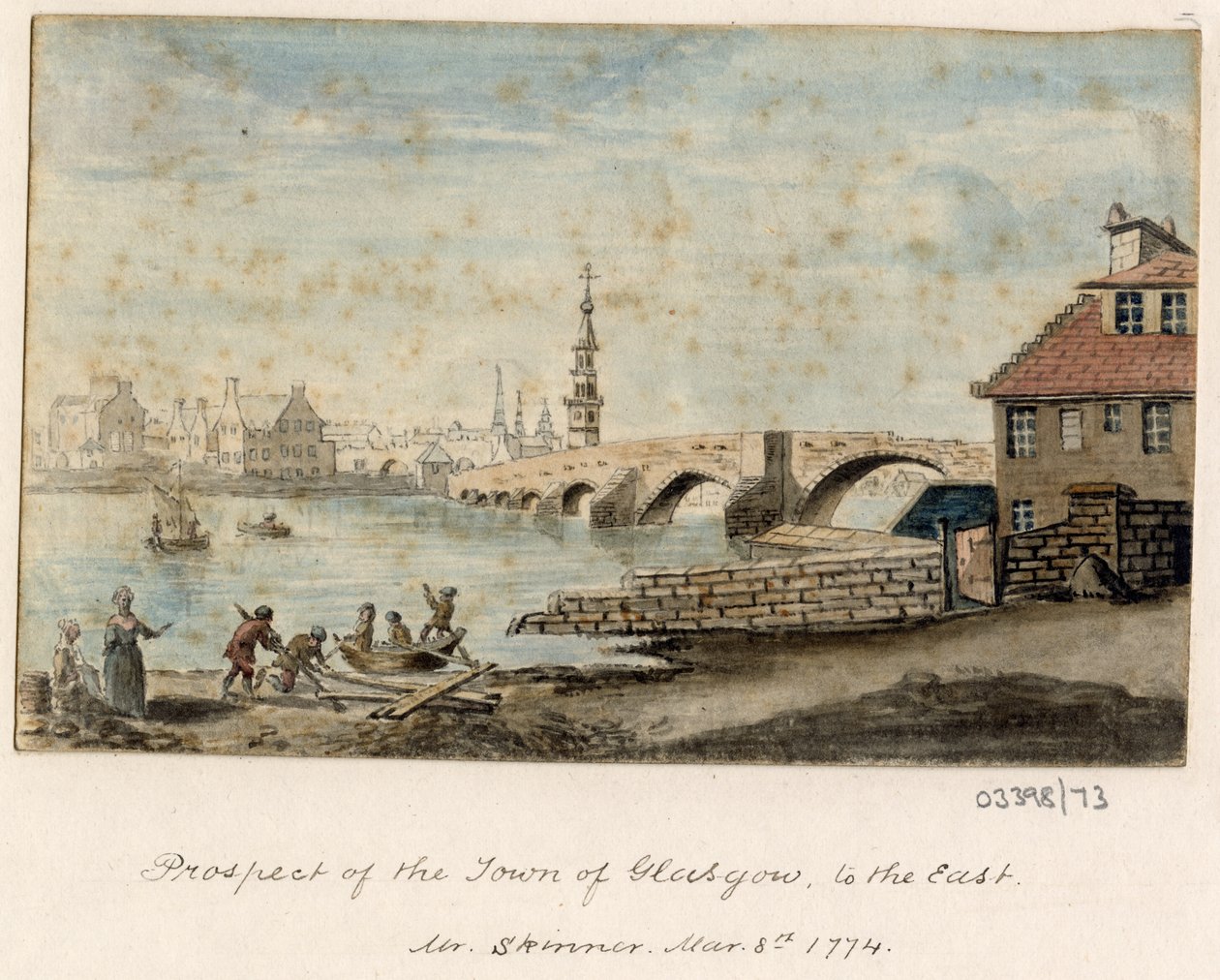 一系列素描，1772-1778 年英国、欧洲大陆和美洲的风景（水彩画） 作者 英国学校