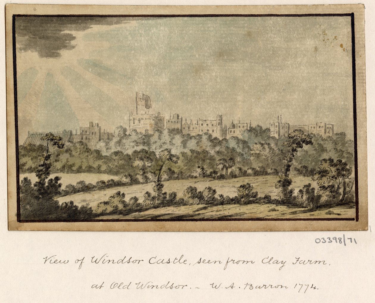 一系列素描，1772-1778 年英国、欧洲大陆和美洲的风景（水彩画） 作者 英国学校