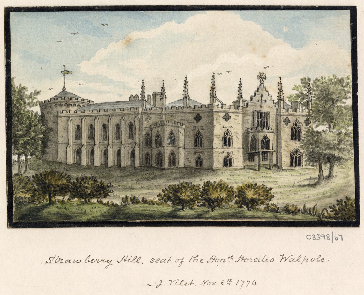 一系列素描，1772-1778 年英国、欧洲大陆和美洲的风景（水彩画） 作者 英国学校