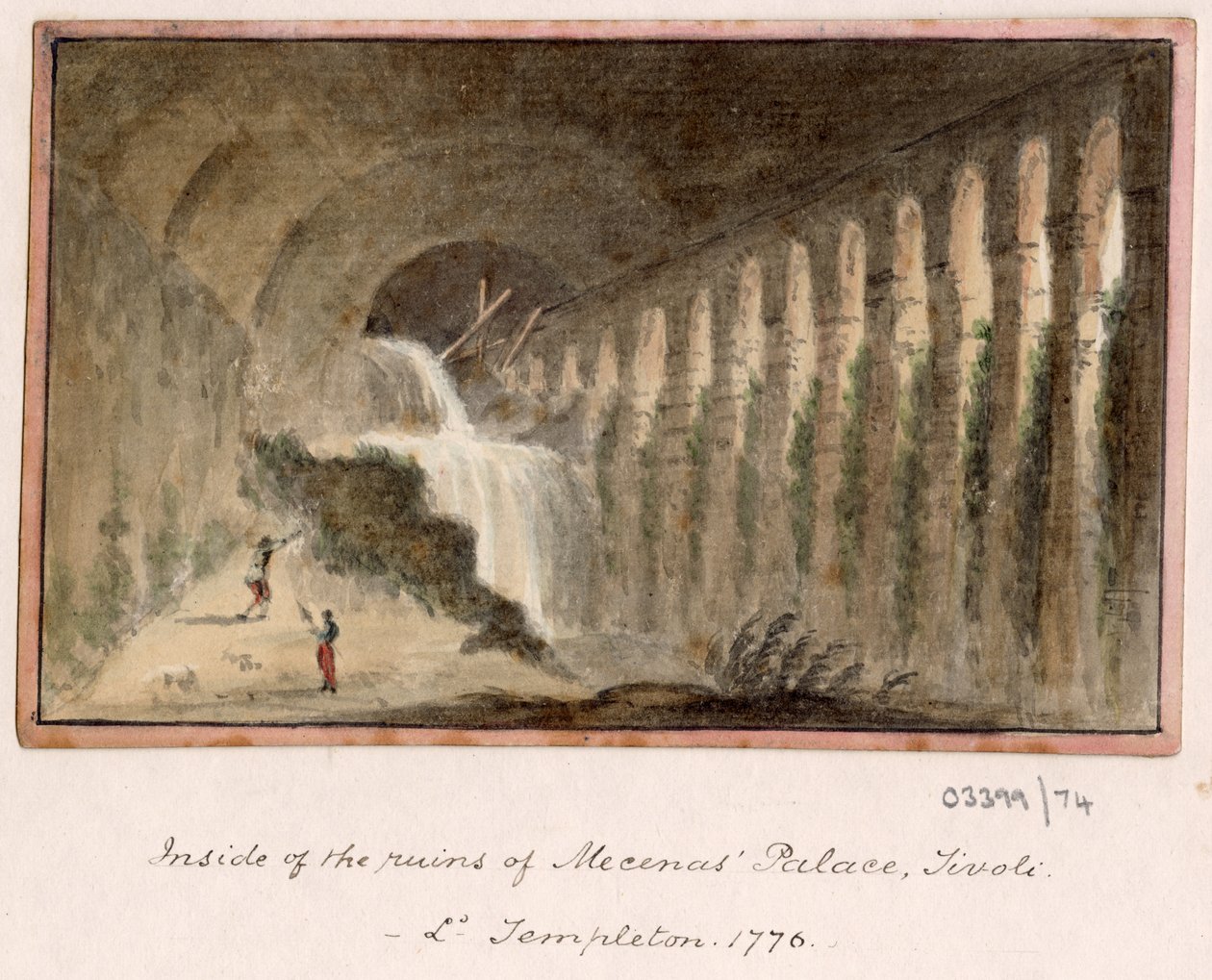 一系列素描，1772-1778 年英国、欧洲大陆和美洲的风景（水彩画） 作者 英国学校