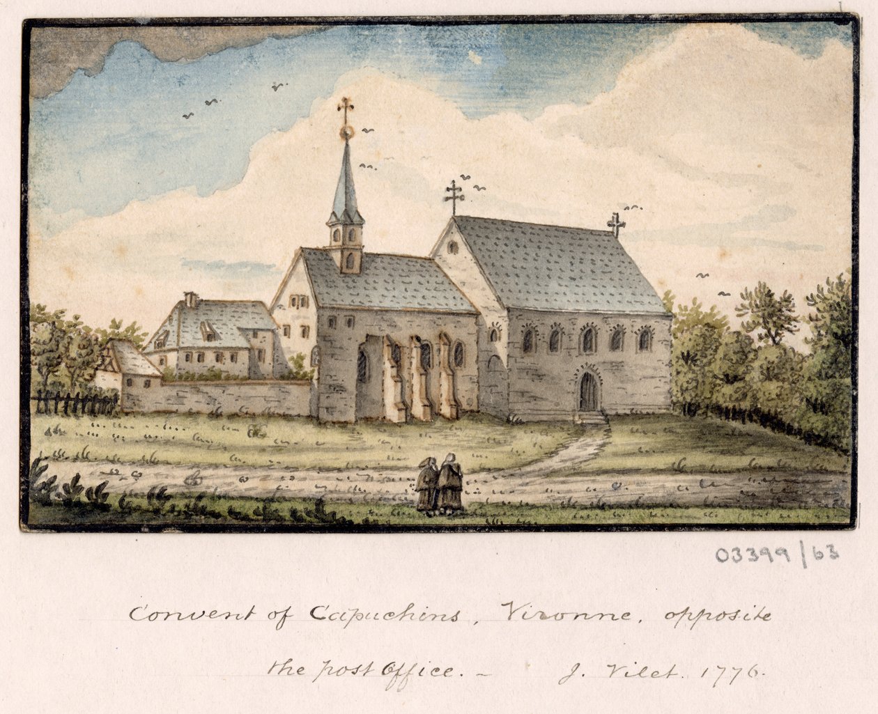 一系列素描，1772-1778 年英国、欧洲大陆和美洲的风景（水彩画） 作者 英国学校