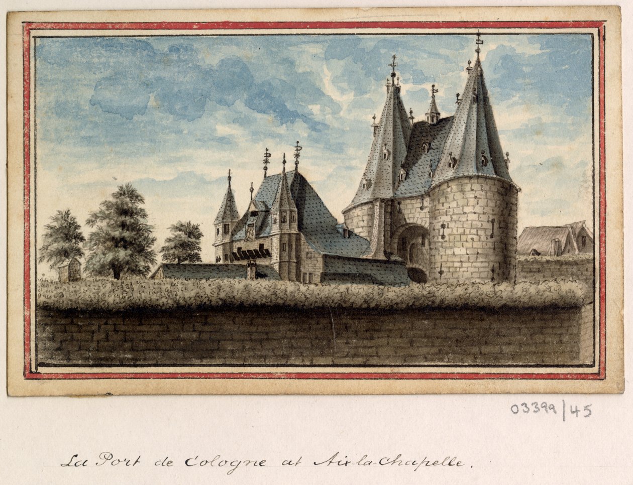 一系列素描，1772-1778 年英国、欧洲大陆和美洲的风景（水彩画） 作者 英国学校