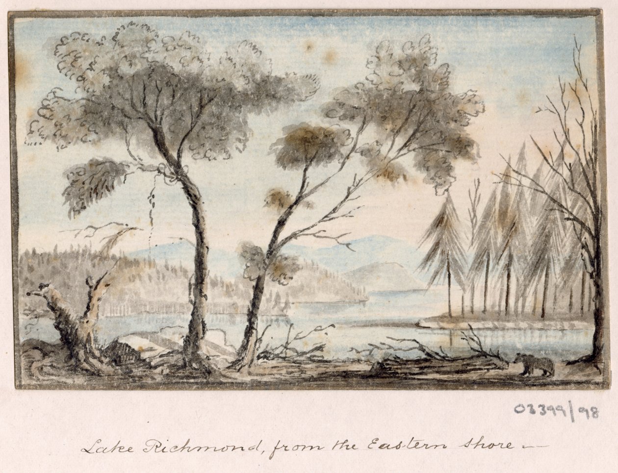 一系列素描，1772-1778 年英国、欧洲大陆和美洲的风景（水彩画） 作者 英国学校