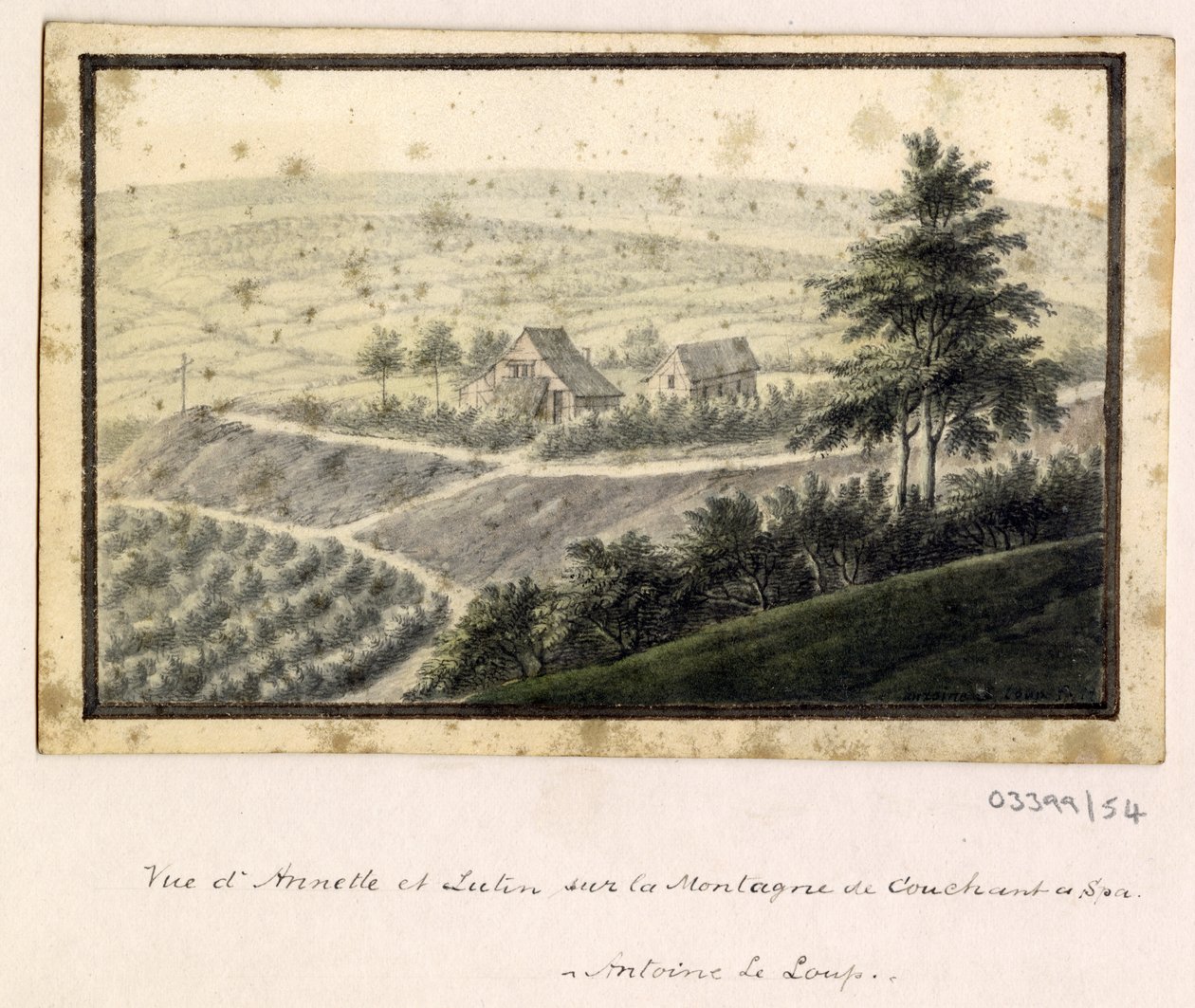 一系列素描，1772-1778 年英国、欧洲大陆和美洲的风景（水彩画） 作者 英国学校