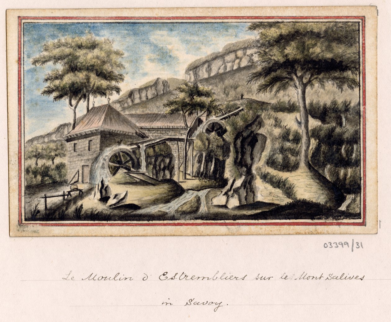 一系列素描，1772-1778 年英国、欧洲大陆和美洲的风景（水彩画） 作者 英国学校