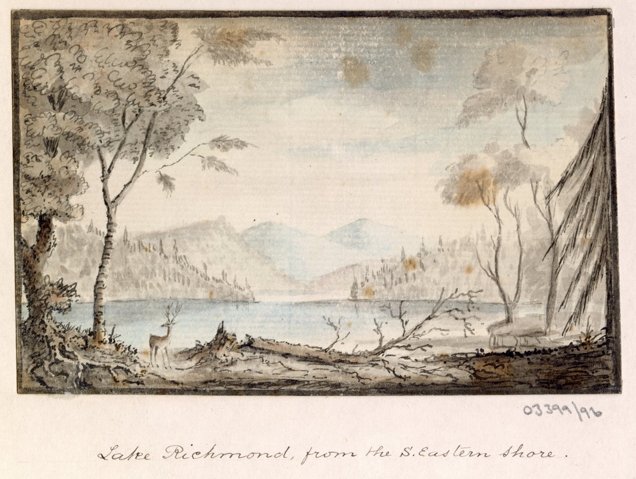 一系列素描，1772-1778 年英国、欧洲大陆和美洲的风景（水彩画） 作者 英国学校