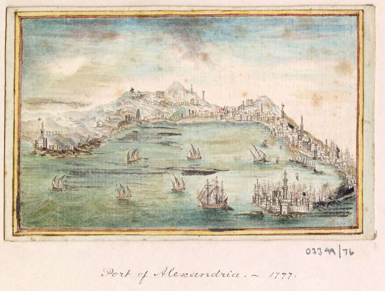 一系列素描，1772-1778 年英国、欧洲大陆和美洲的风景（水彩画） 作者 英国学校