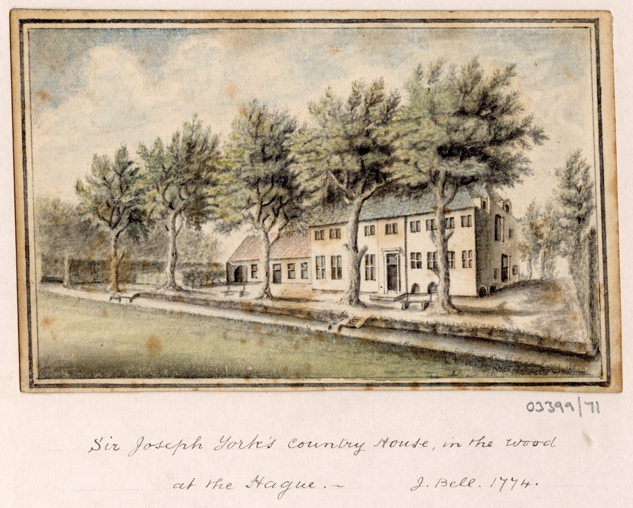 一系列素描，1772-1778 年英国、欧洲大陆和美洲的风景（水彩画） 作者 英国学校