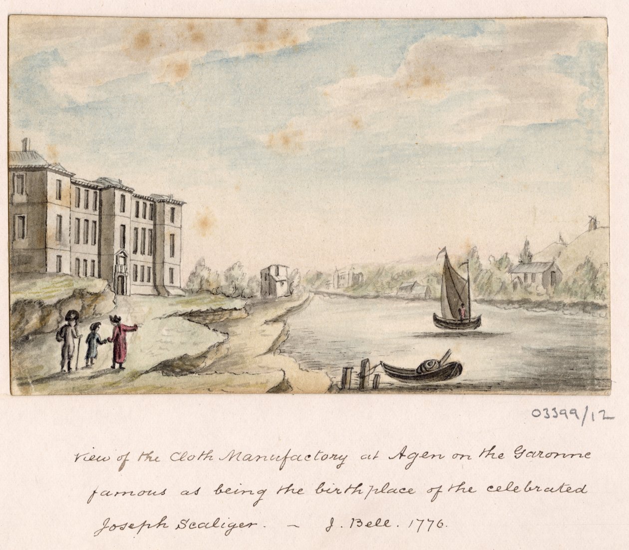 一系列素描，1772-1778 年英国、欧洲大陆和美洲的风景（水彩画） 作者 英国学校