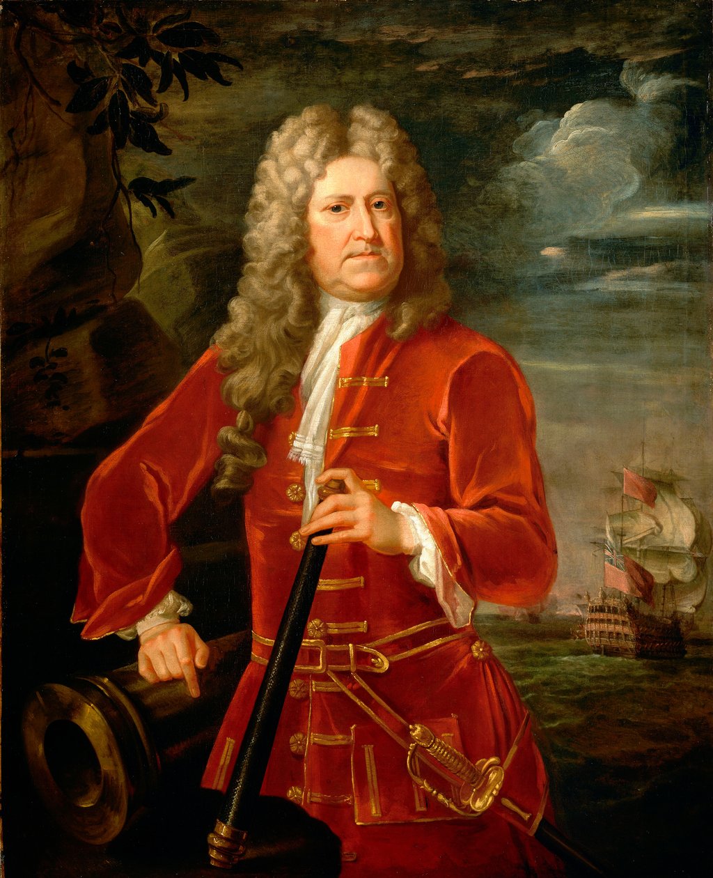尼古拉斯-阿道克海军上将（1686-1746 年），约 1742-43 年（布面油画） 作者 英国学校