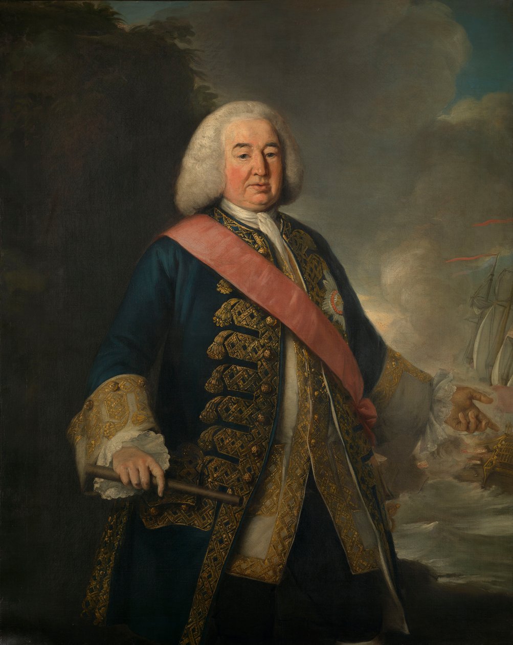 海军上将威廉-罗利爵士（约 1690-1768 年） 作者 英国学校