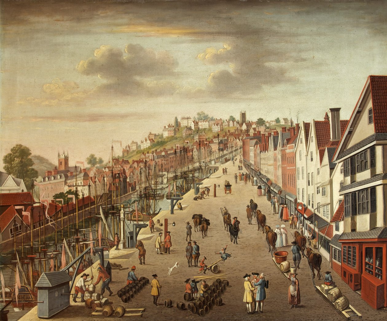 布里斯托尔布罗德码头，约1760年（布面油画 作者 英国学校
