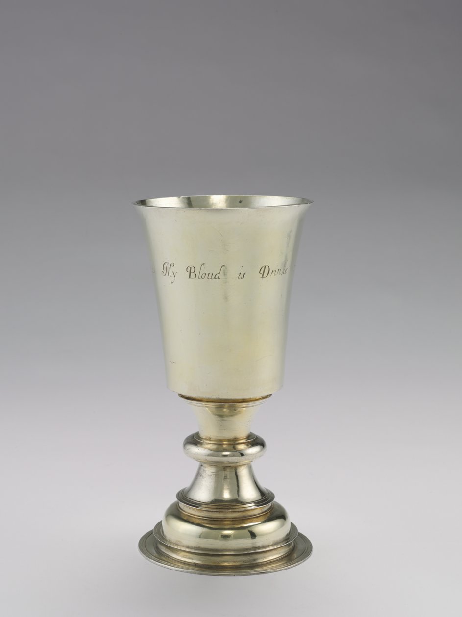 圣餐杯，由DR制造，1671-1672年 作者 英国学校