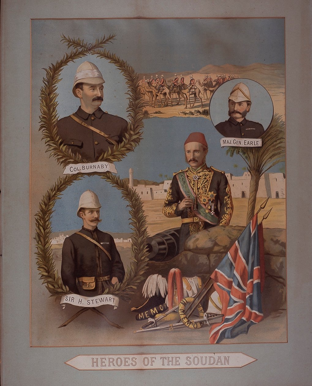苏丹英雄 1885（彩色光刻） 作者 英国学校