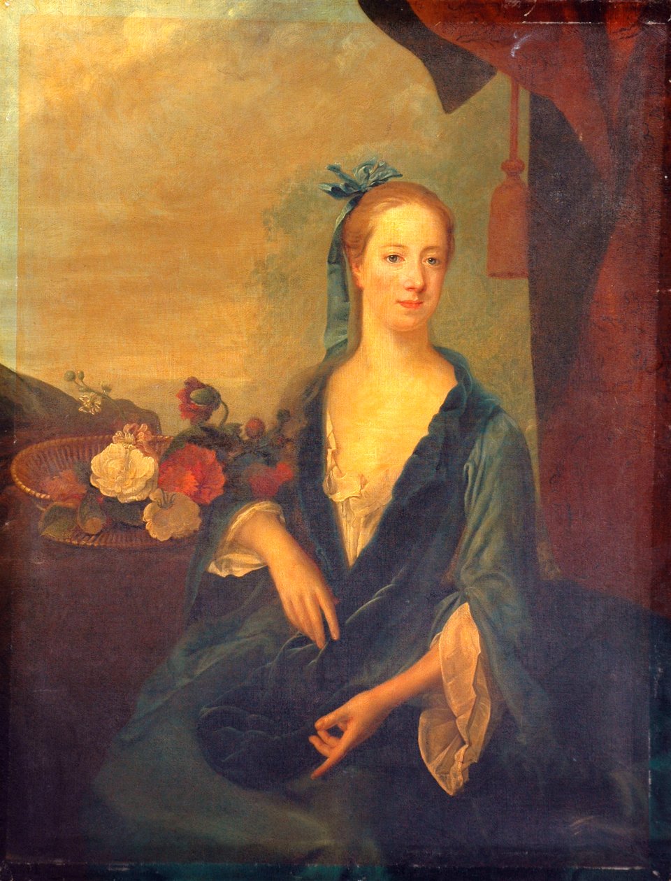 Lady In Blue，1700 作者 英国学校