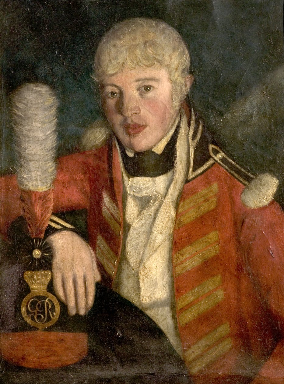 军官肖像，c.1806（布面油画） 作者 英国学校