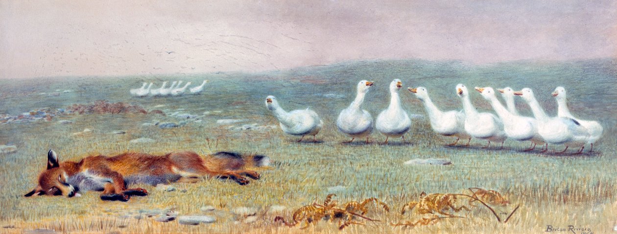 狐狸与鹅的游戏，1868年 作者 英国人里维耶尔