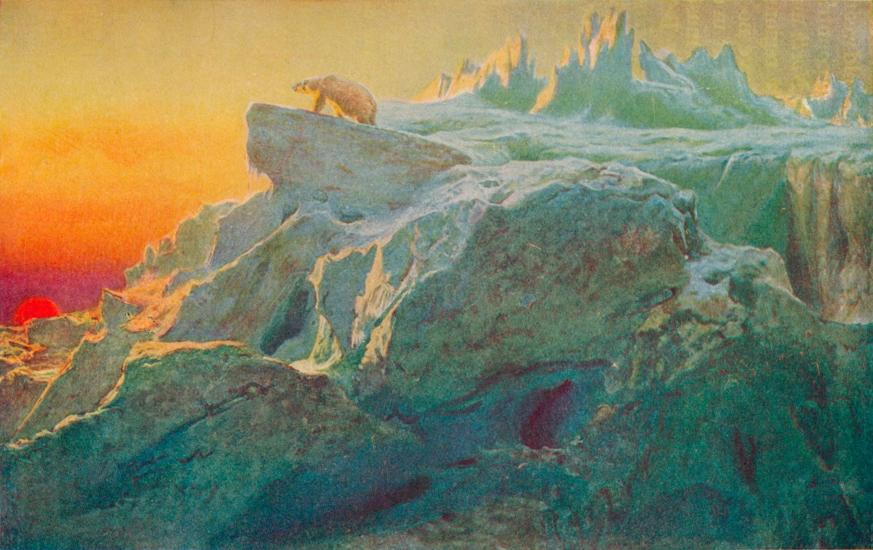 超越芒的足迹，c1894，1928年 作者 英国人里维耶尔
