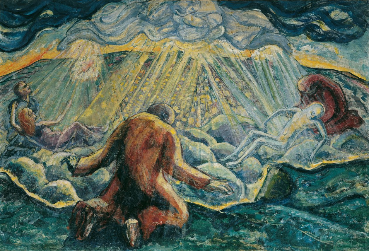成为与逝去，约 1920 年（布面油画） 作者 