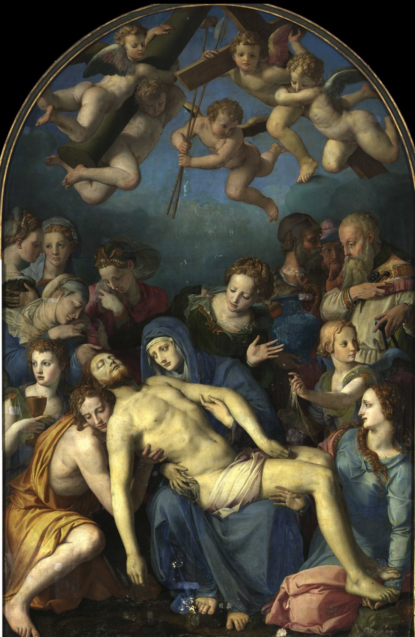 基督的沉积 作者 Agnolo Bronzino