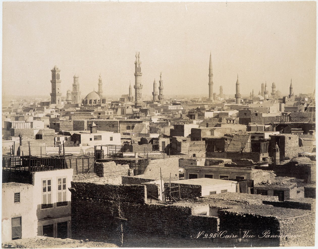 View of the roofs of Cairo - photograph of the Zangali Brothers, late 19th century 作者 赞加基兄弟