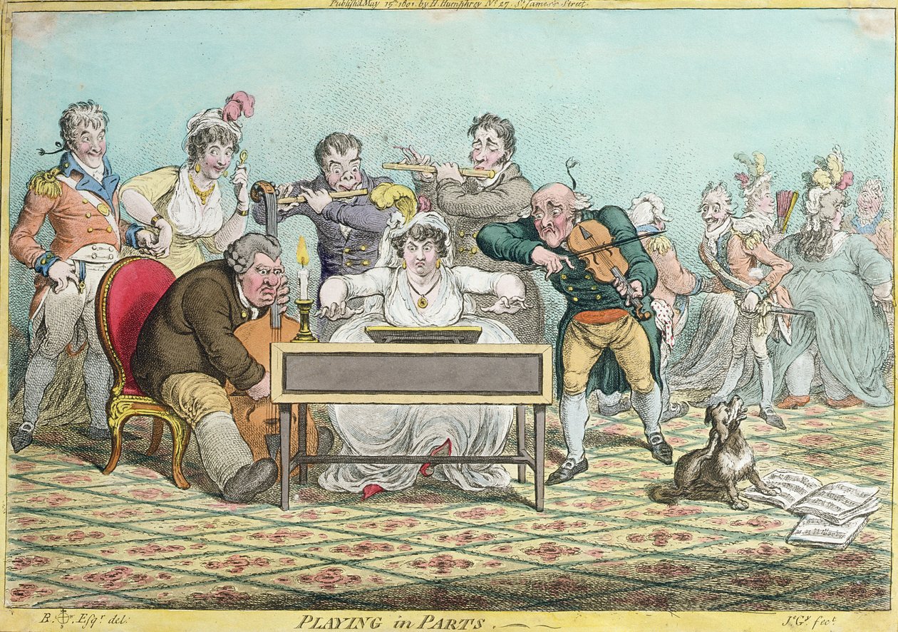 由汉娜·汉弗莱（Hannah Humphrey）于1801年出版的詹姆斯·吉尔瑞（James Gillray，1757-1815）所印制的零件（手工蚀刻） 作者 北布朗洛