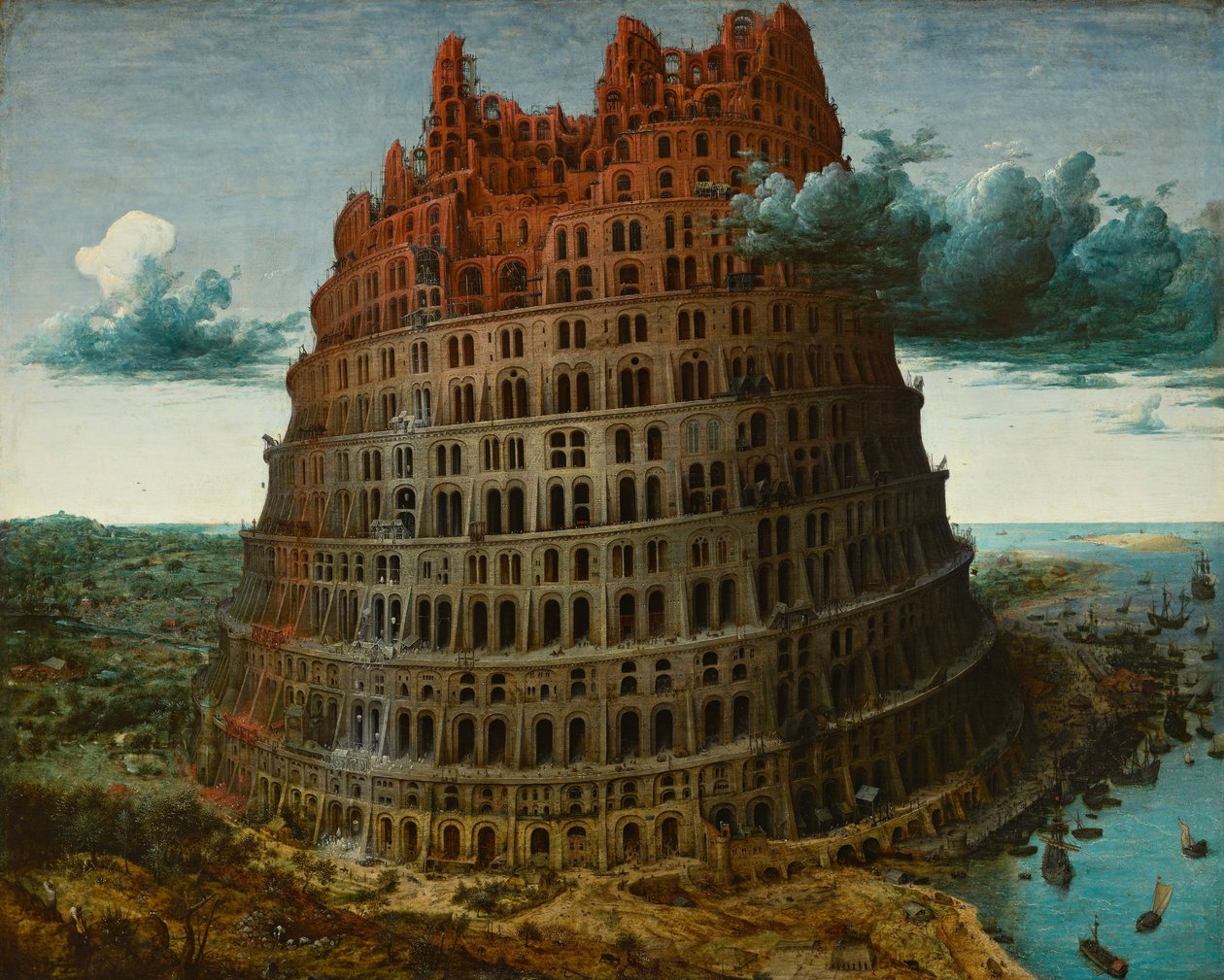 巴别塔c。 1565 作者 布吕格尔