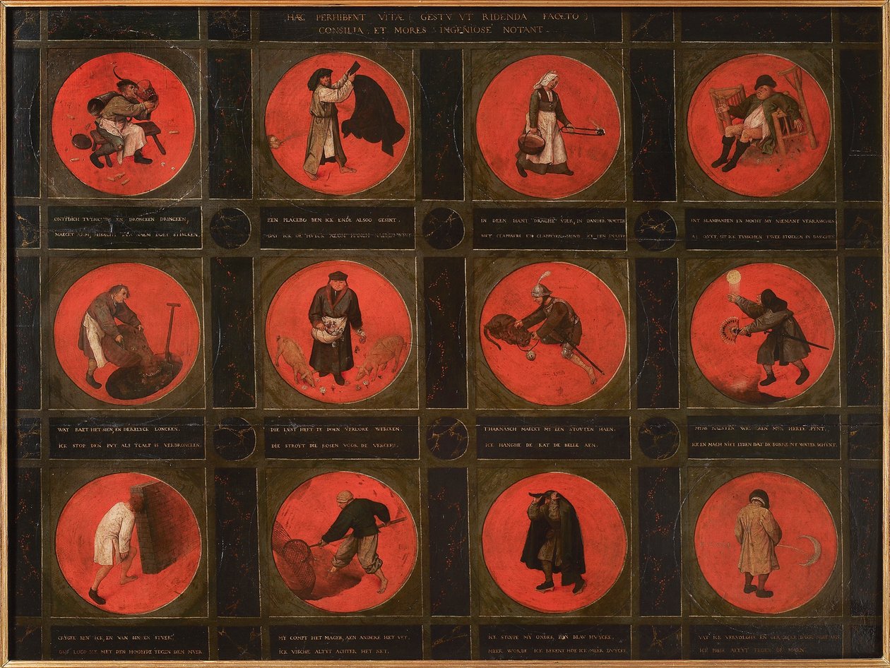 12句箴言，1558年。 作者 布吕格尔
