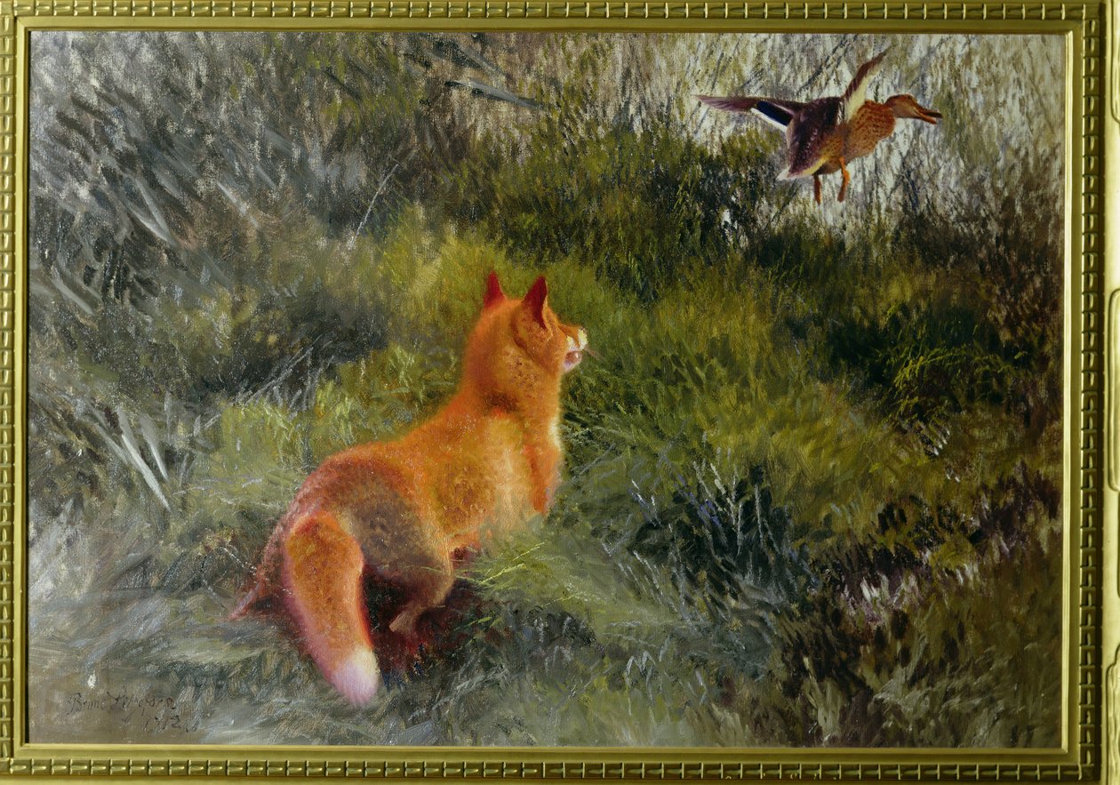 躲避狐狸，1912年 作者 布鲁诺·安德里亚斯·利耶佛斯（Bruno Andreas Liljefors）