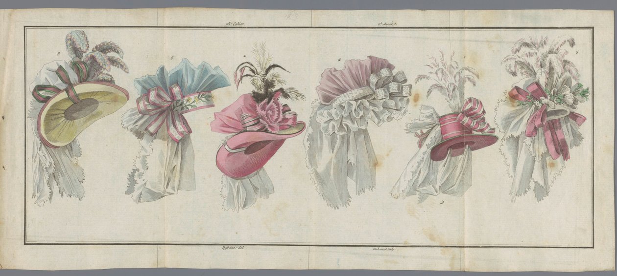 Magasin des Modes Nouvelles Françaises et Anglaises，1787 年 7 月 20 日，第 25 笔记本，第二年 作者 布森