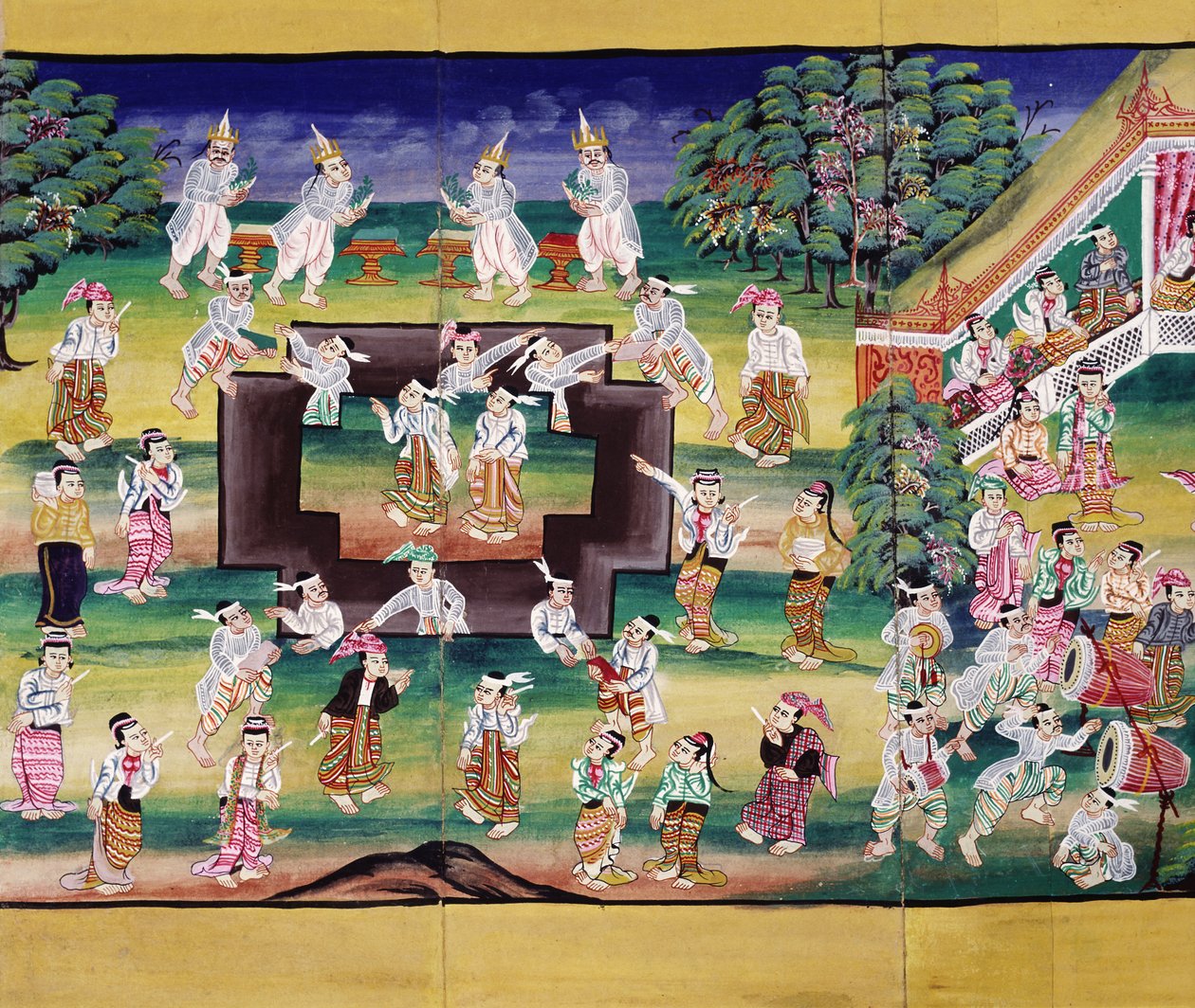 优点制作场景，手稿页面 作者 缅甸学校