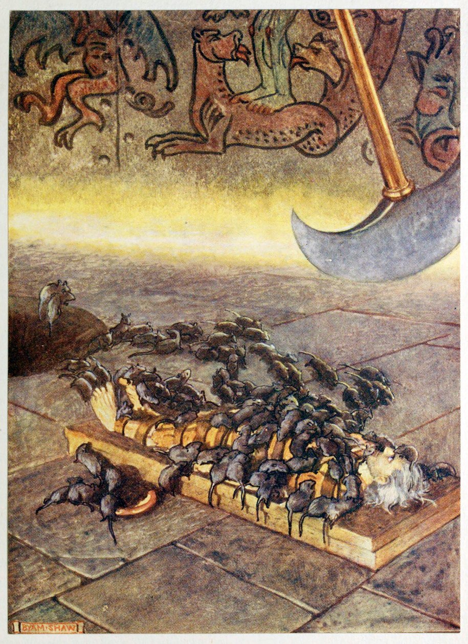 他们蜂拥而至，不断堆积在我身上。1909. 作者 约翰·比亚姆·利斯顿·肖