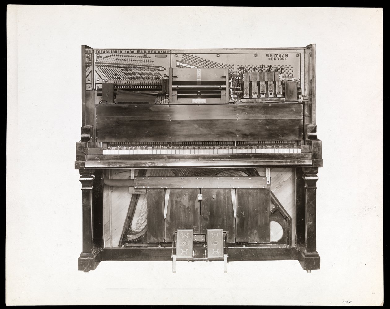 钢琴演奏，1915-16（银色明胶印刷） 作者 拜伦公司