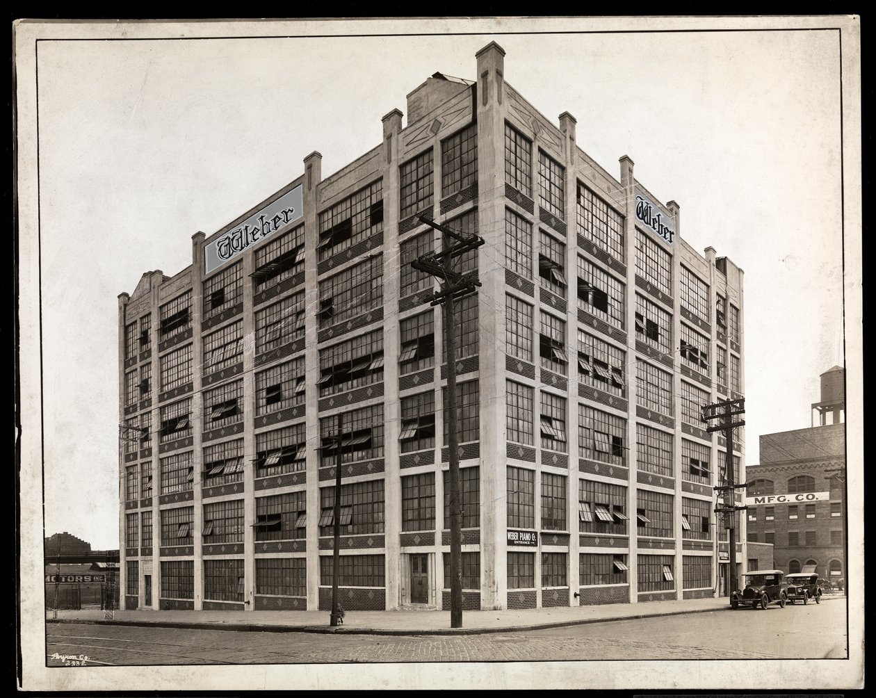 The Aeolian Company工厂，第138街和Willow Avenue，布朗克斯，纽约，1924年（银色明胶印刷） 作者 拜伦公司