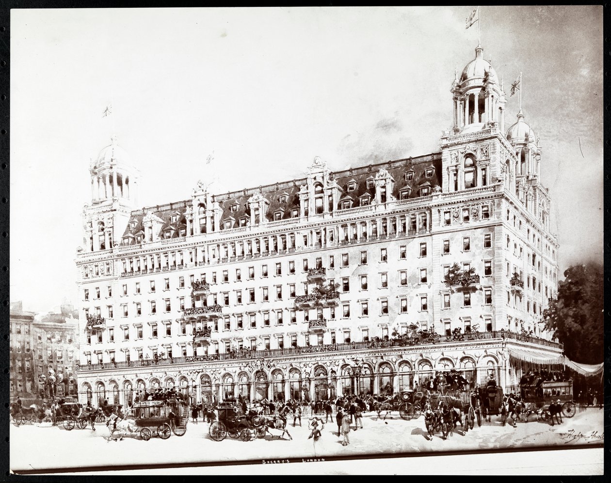 伦敦雪利酒店的绘画照片，作者：Hughson Frederick Hawley（1850-1936），1905年（银色明胶印刷品） 作者 拜伦公司