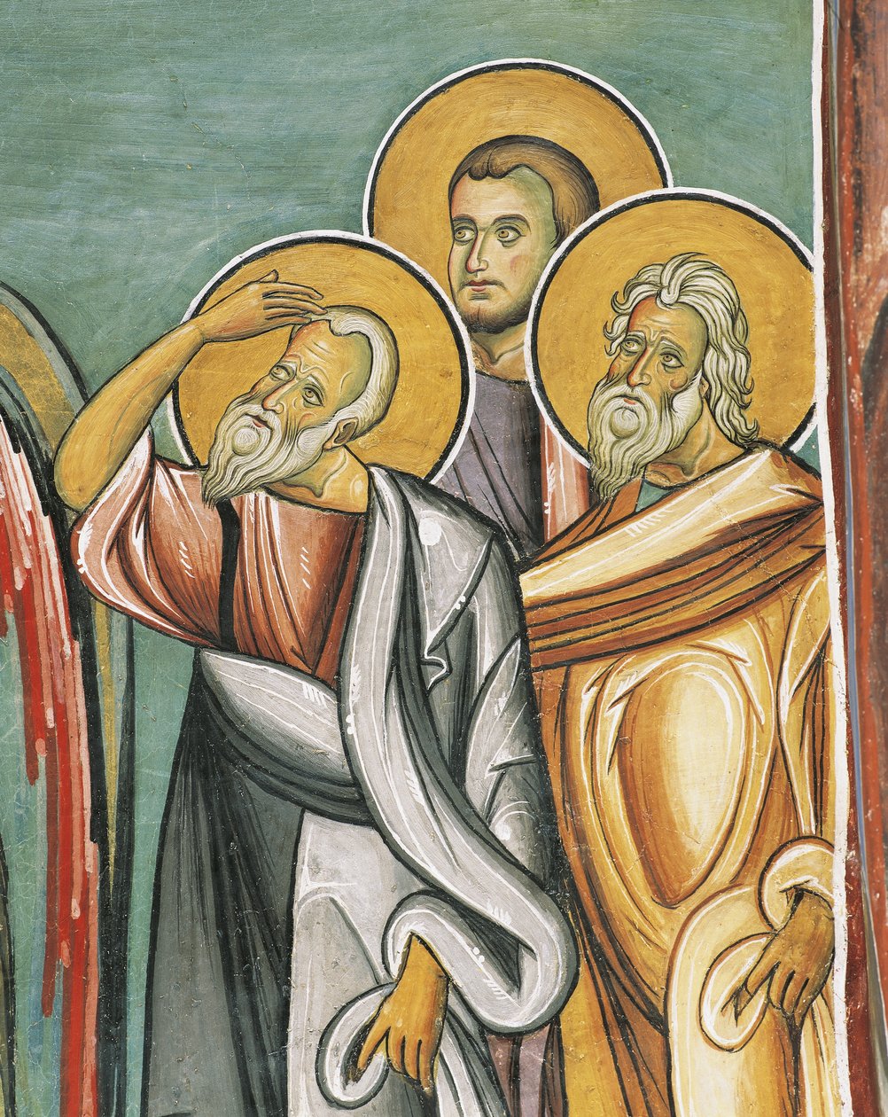 三个人在教堂里，Panagia too Araka, Bizantine, Troodos Mountains, Cyprus 作者 拜占庭