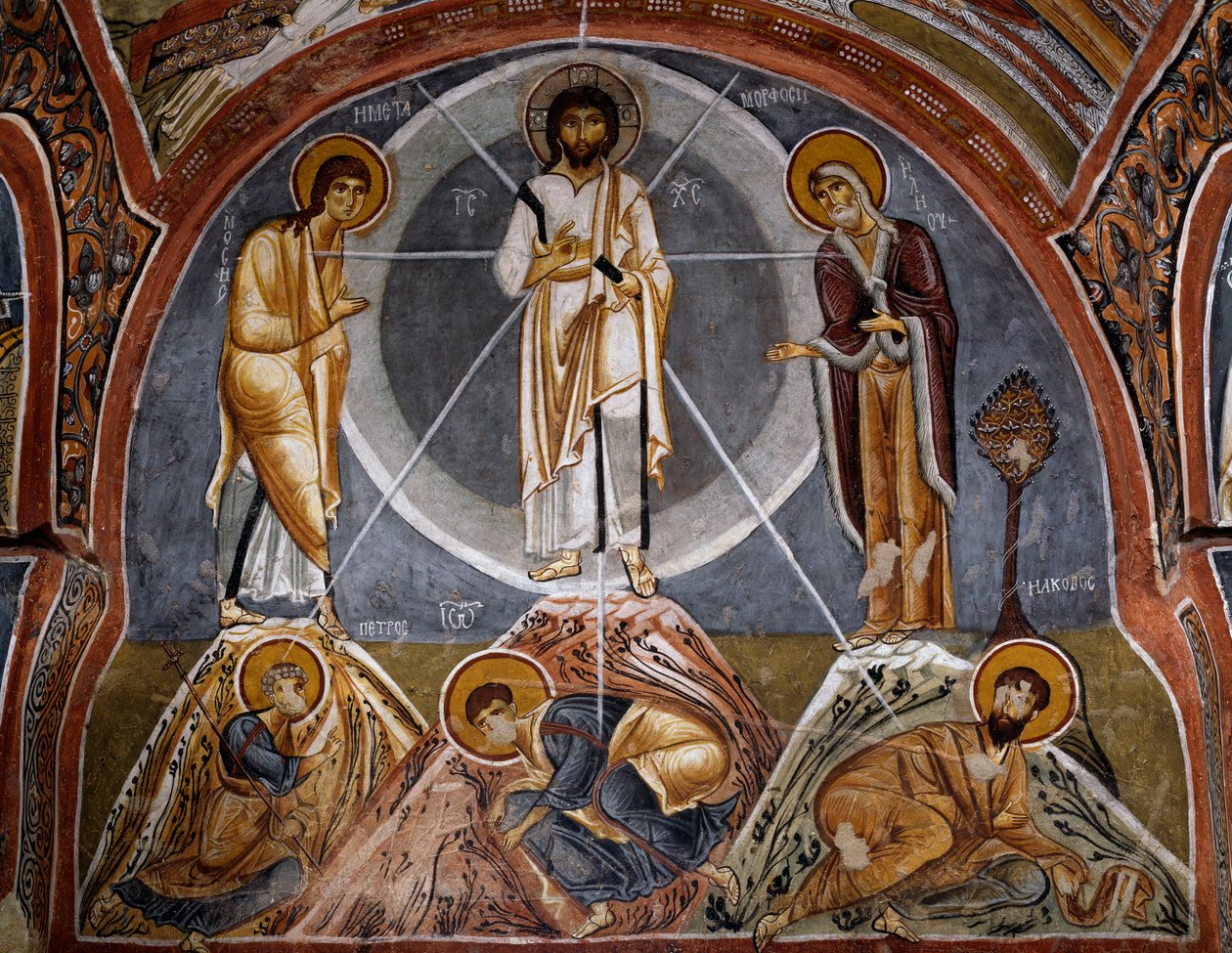 变容，拜占庭壁画（12世纪），Karanlik Kilise（黑暗教堂）（12-13世纪），Goreme（联合国教科文组织世界遗产名录）。 作者 拜占庭