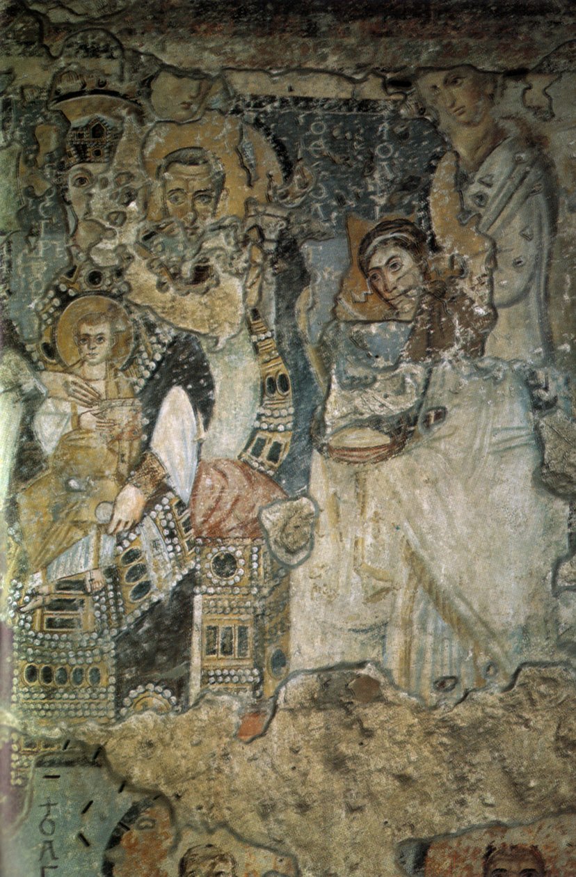 圣母玛利亚报喜壁画（565-578） 作者 拜占庭