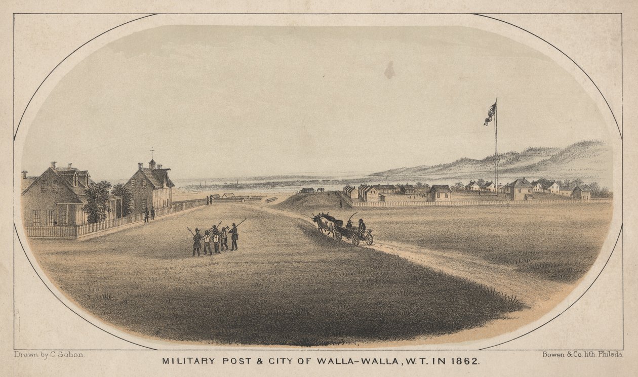 军事邮报和城市沃拉沃拉，WT，1862年，1863年 作者 苏恩