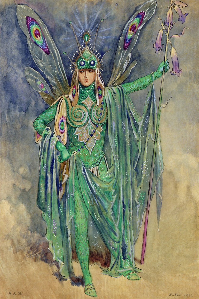 Oberon，A仲夏夜之梦的服装设计，由R Courtneidge在曼彻斯特王子剧院制作 作者 C.威廉