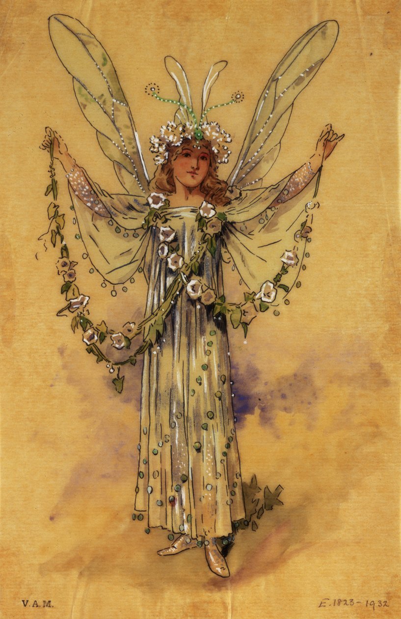 The Bindweed Fairy，为仲夏夜梦的服装，由R. Courtneidge为曼彻斯特王子剧院制作 作者 C.威廉