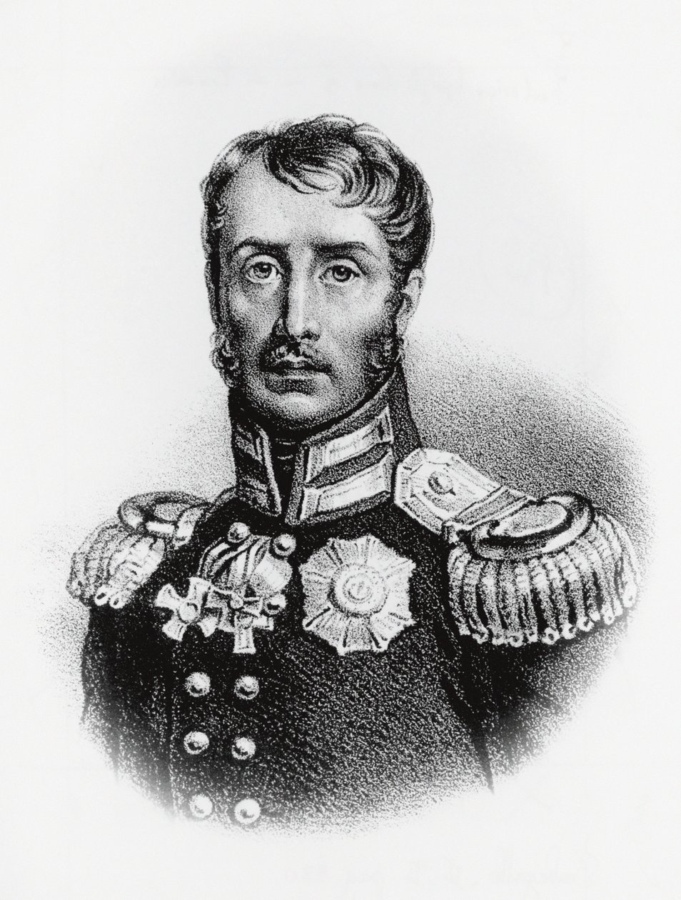 普鲁士国王腓特烈-威廉三世（1770-1840）1797年的肖像，雕刻 作者 JB 和 Brown J. 和 Rowbotham