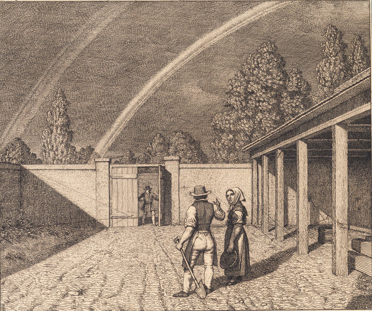 双彩虹Linearperspectiven "插图，面板 V 作者 克里斯托弗·威廉·埃克斯伯格