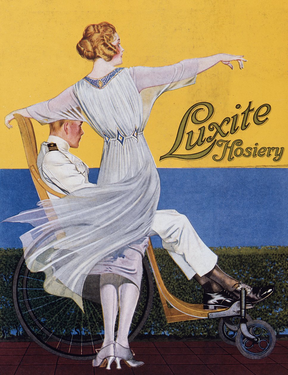 Luxite Hosiery的广告，来自Vogue杂志，1919年 作者 C.科尔斯·菲利普斯